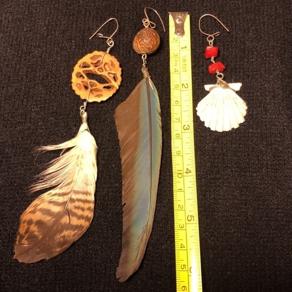 Feather 🪶 and shell 🐚 earrings - Picture 7 of 7